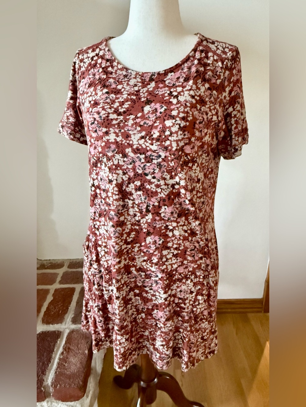 FatFace Floral Short Sleeve Knit Dress